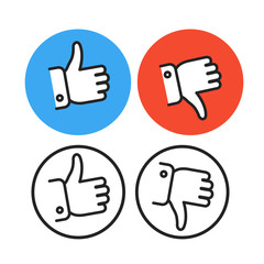 Approval lineart icons collection. Illustration