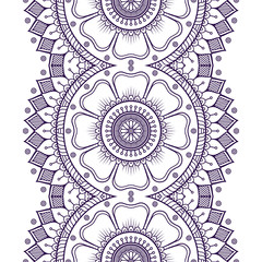 Ethnic floral seamless pattern