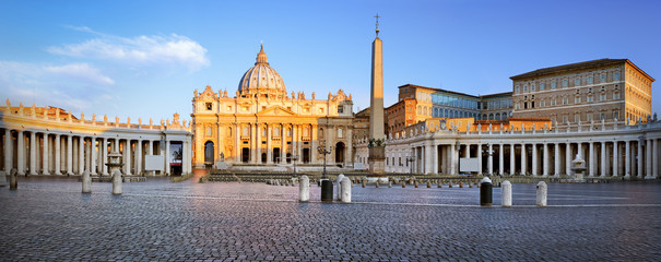 St. Peter's Square, Rome - obrazy, fototapety, plakaty