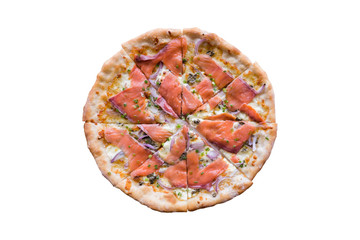 pizza with smoked salmon