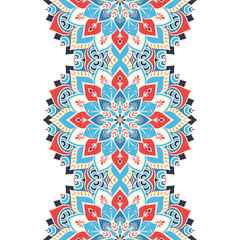 Ethnic floral seamless pattern