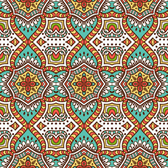 Ethnic floral seamless pattern
