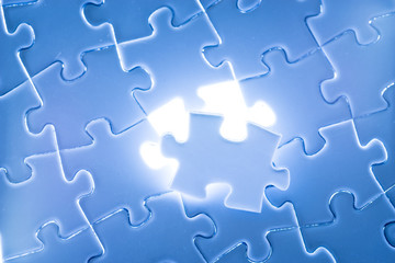 Business success, jigsaw puzzle concept