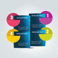 Four steps template. Numbered chart. Infographic element.
