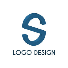 Stock logo letter s. 3d illustration.