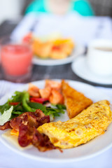 Breakfast with omelet