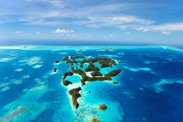 Palau islands from above