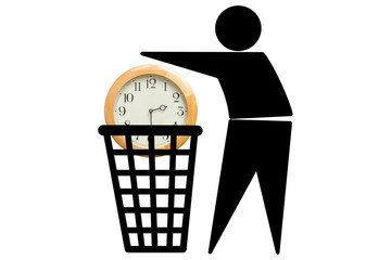 Wasting time concept