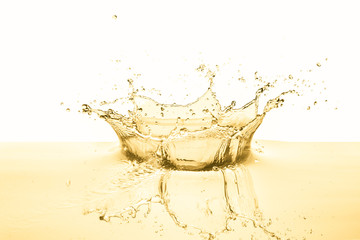 white wine splash isolated on white background