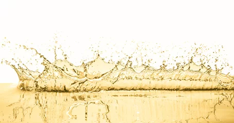 Behangcirkel white wine splash isolated on white background © kubais