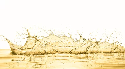 Fotobehang white wine splash isolated on white background © kubais