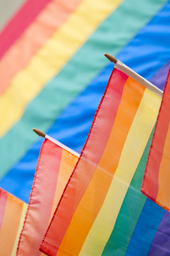 Gay Pride Rainbow Flags Background