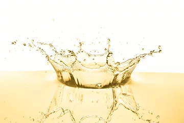 Fotobehang white wine splash isolated on white background © kubais