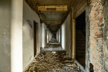 Inside of abandoned building.