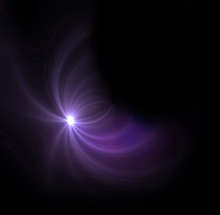 purple light expose half ring flare