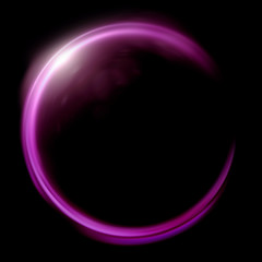 magenta Lens ring flares crossing of circle shape