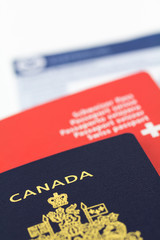 Canadian and Swiss passport