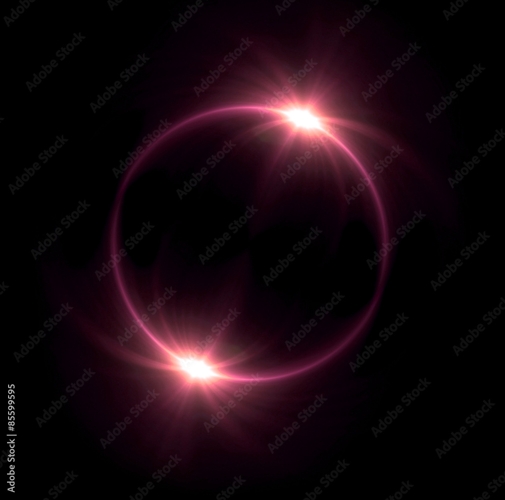 Canvas Prints red solar eclipse in space concept with ring flare