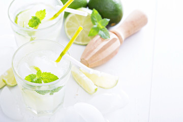 Lime mojito lemonade ice cold freshly made