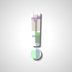 Abstract  exclamation mark symbol