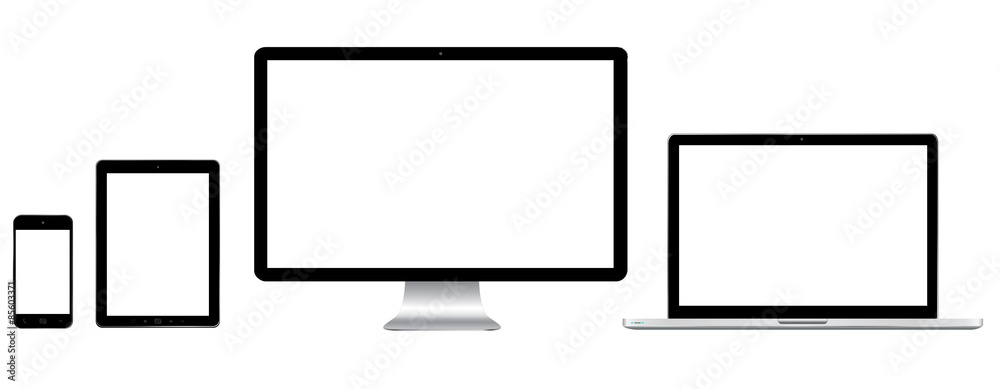 Poster modern digital tech device collection