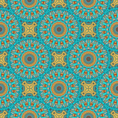 Ethnic floral seamless pattern