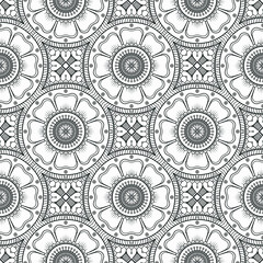 Ethnic floral seamless pattern