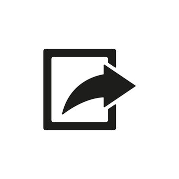 The share icon. Action symbol. Flat