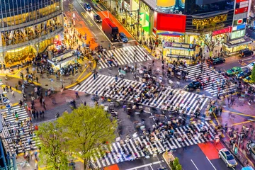 Fotobehang Shibuya Crossing in Tokio © SeanPavonePhoto