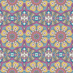 Ethnic floral seamless pattern