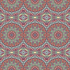 Ethnic floral seamless pattern