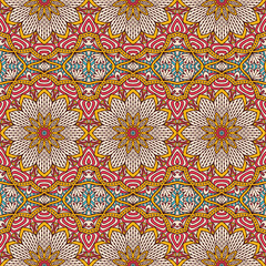 Ethnic floral seamless pattern