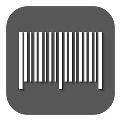 The barcode icon. Identification and ID symbol. Flat