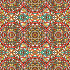 Ethnic floral seamless pattern