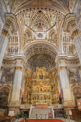 Fototapeta na wymiar Granada - sanctuary of church Monasterio de San Jeronimo.