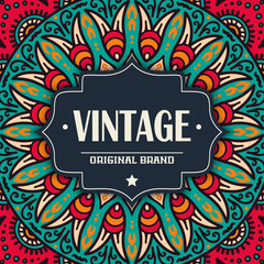 Elegant card with lace ornament and place for text 