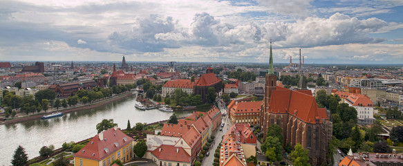 Wrocław panorama strego miasta
