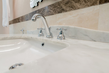 Modern elegant sink in bathroom