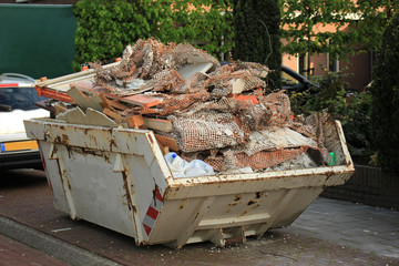 Loaded dumpster