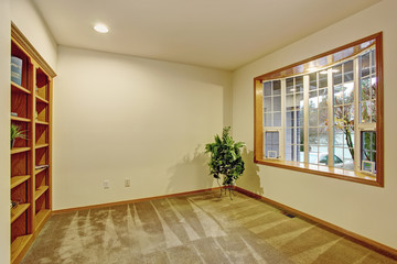 Simple office room with carpet.