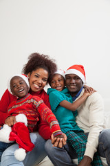 African family together for christmas