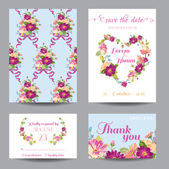 Invitation or Greeting Card Set - for Wedding, Baby Shower
