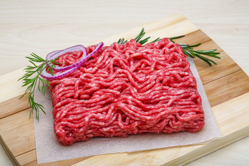 Raw beef minced meat