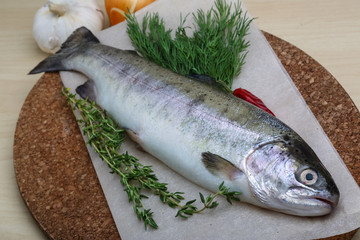 Raw trout