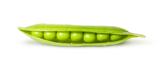 Opened pea pod green sugar