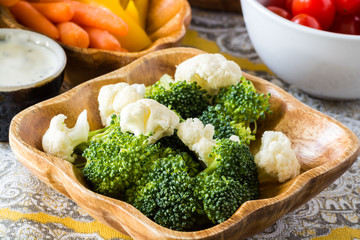 A few cups with two kinds of fruit lemonade.