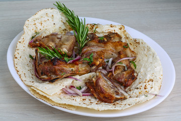 Grilled lamb ribs