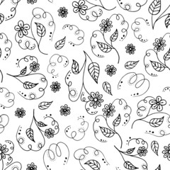 Abstract seamless floral pattern.