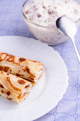 Pancakes with cheese