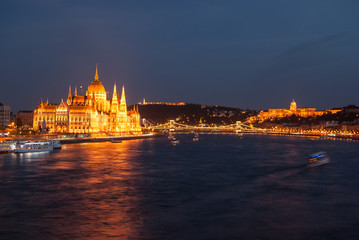 Budapest Cityscape at night. 